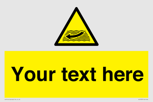 Custom Warning strong river flows